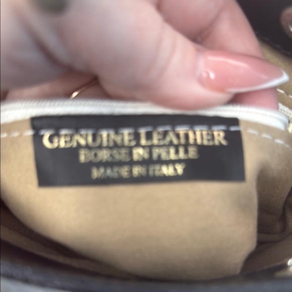 Vintage Vera Pelle Made in Italy Small Bucket Bag Leather Crossbody - Picture 7 of 7